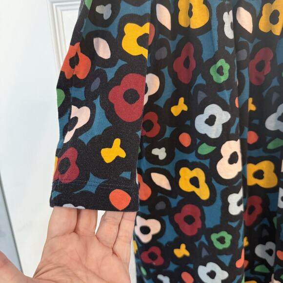 Hanna Andersson Elizabeth Playdress Girls Sz 12 Navy Floral Long Sleeves EUC - Picture 4 of 13